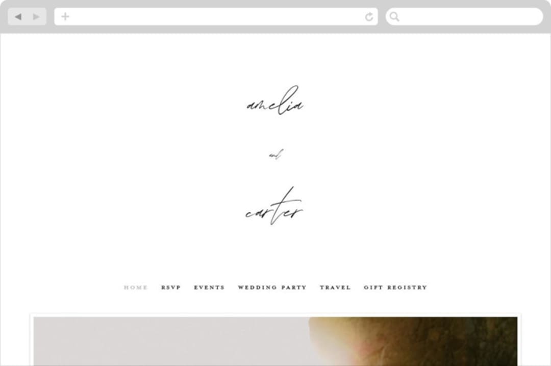 "Slate" - Wedding Website in Bridal Veil by Up Up Creative - Desktop Design
