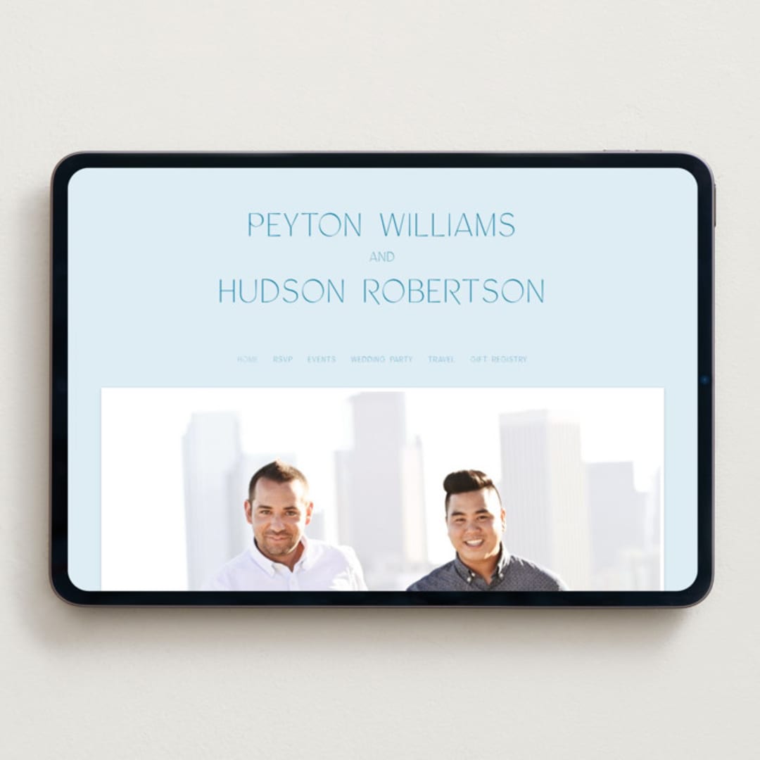 "Juniper" - Wedding Website in Capri by Blustery August - Desktop Design