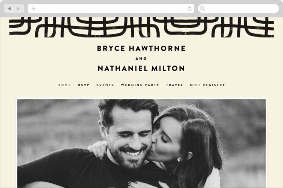 "Crossroads" - Wedding Website in Ink by Iveta Angelova - Desktop Design