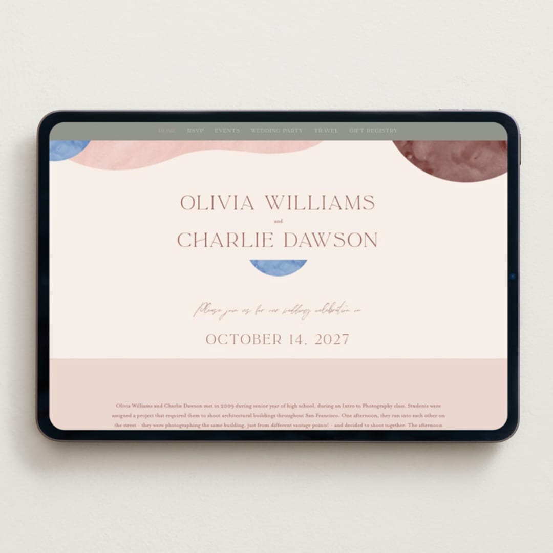 "Deconstruct" - Wedding Website in Coastal by Pixel and Hank - Desktop Design