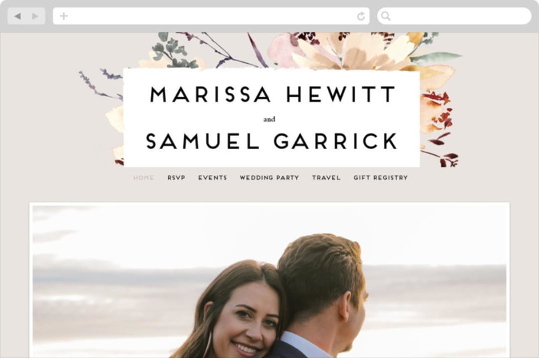 "Sonnet" - Wedding Website in Almond by Petra Kern - Desktop Design