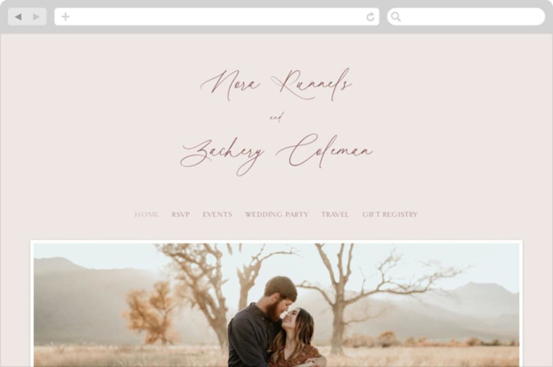 "Around" - Wedding Website in Cloud by Kaydi Bishop - Desktop Design