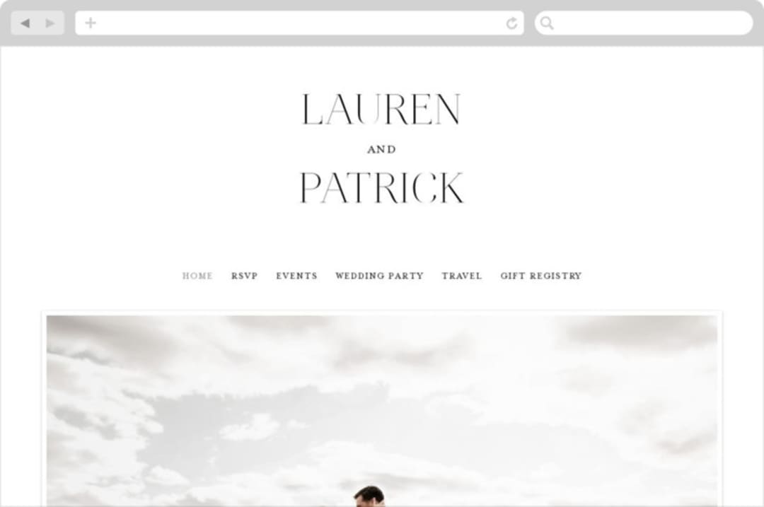"Modern Type" - Wedding Website in Moon by Heather Cairl - Desktop Design