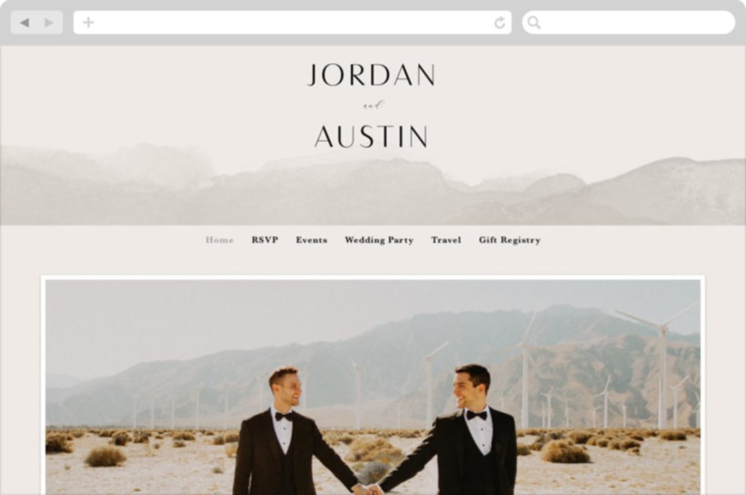 "ridge" - Wedding Website in Natural by Kate Ahn - Desktop Design