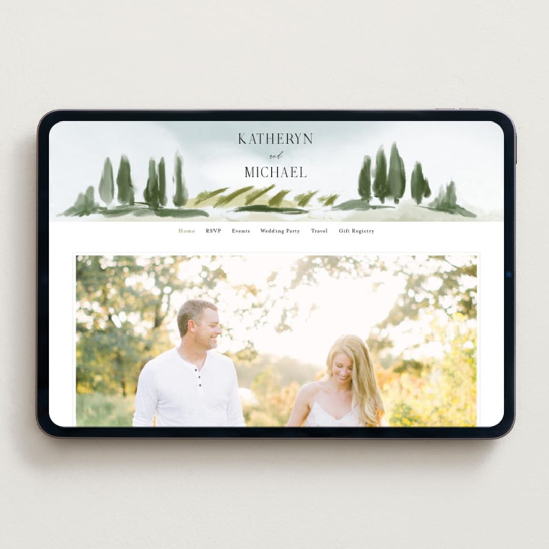 "Estate" - Wedding Website in Sky by Rebecca Durflinger - Desktop Design