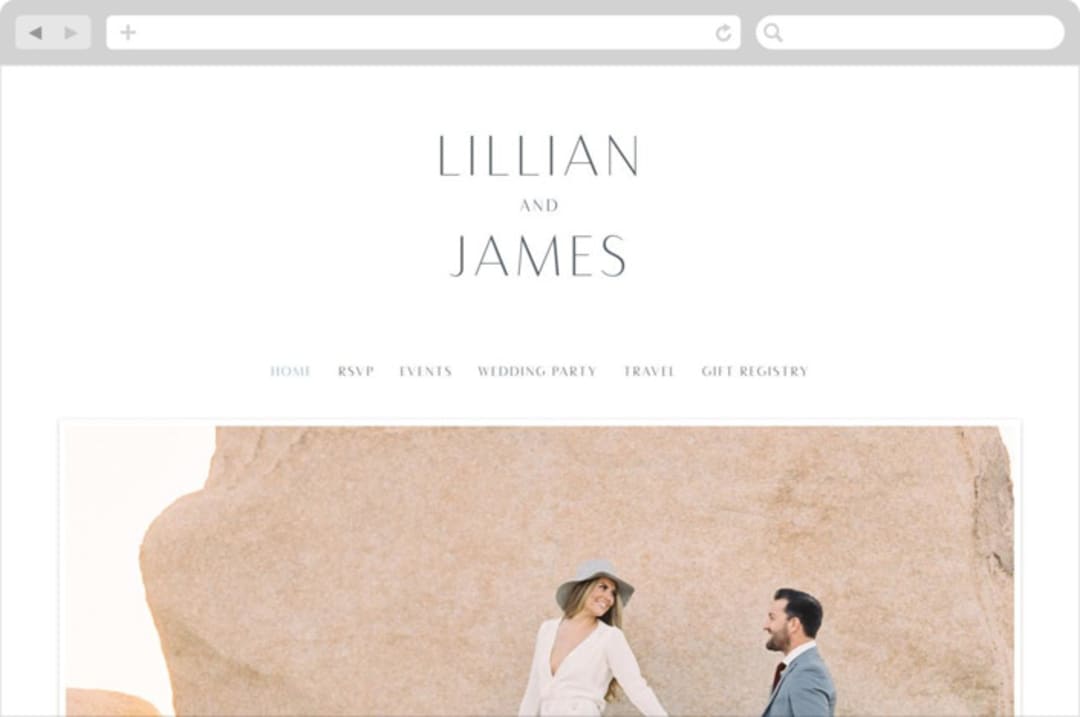 "Regal" - Wedding Website in Marine by Lauren Chism - Desktop Design