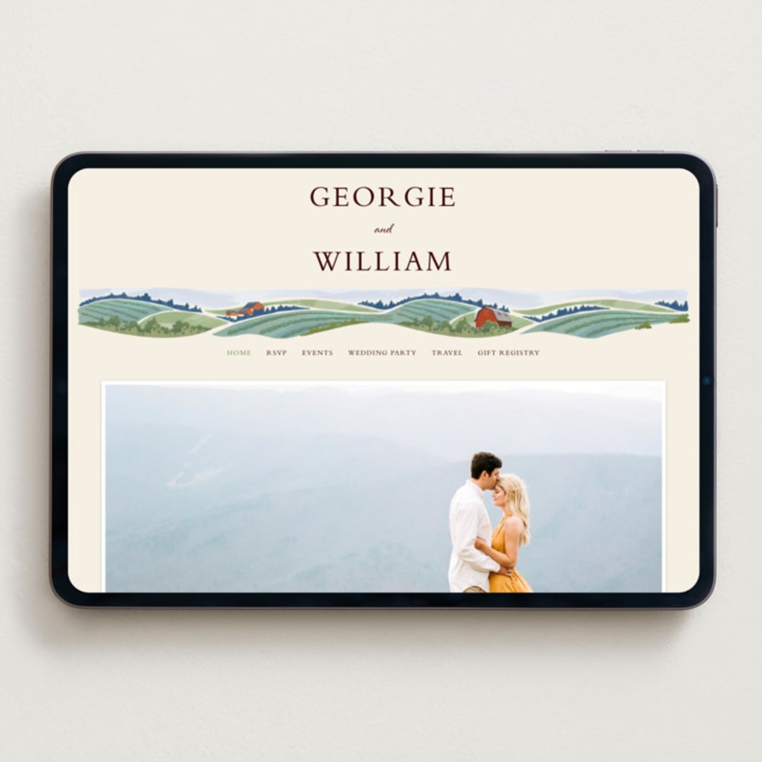 "Farm and Field" - Wedding Website in Grass by Paper Sun Studio - Desktop Design