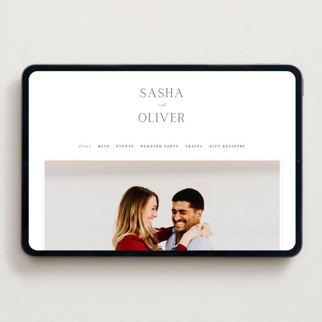 "Ashbury" - Wedding Website in Ink by Kristie Kern - Desktop Design