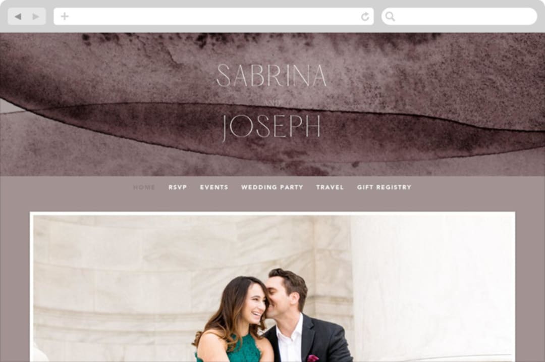 "Layers" - Wedding Website in Truffle by Yaling Hou Suzuki - Desktop Design