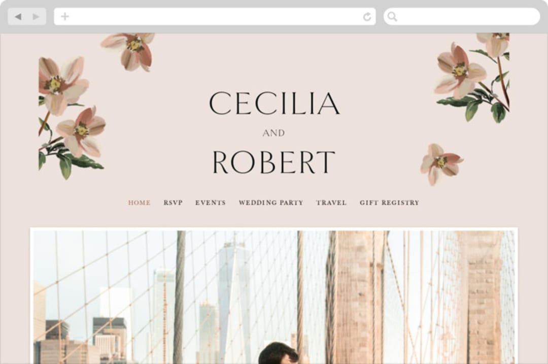 "Halcyon" - Wedding Website in Dove by Olivia Kanaley Inman - Desktop Design
