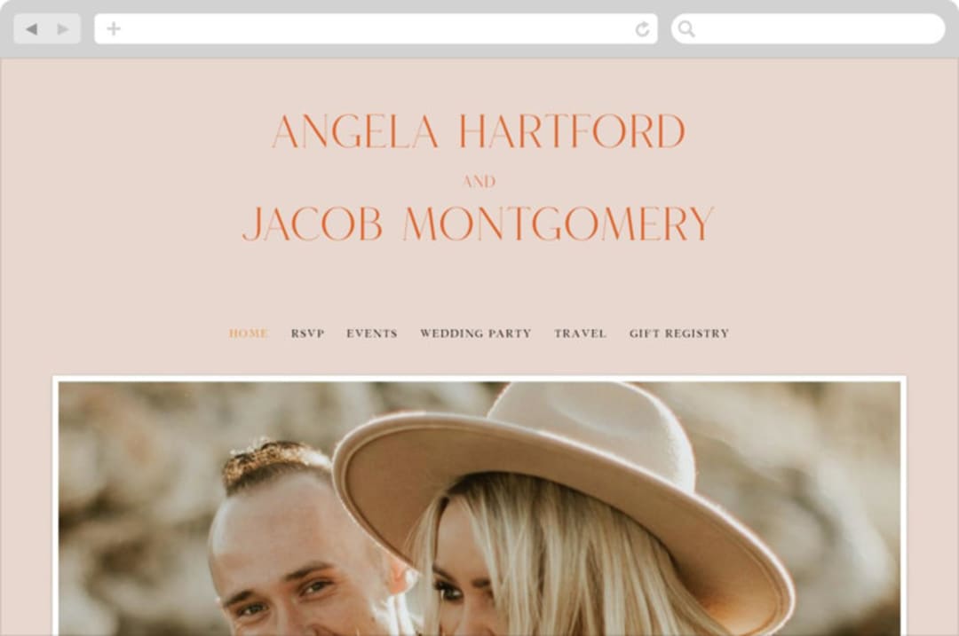 "ampersand names" - Wedding Website in Carrot by Lori Wemple - Desktop Design
