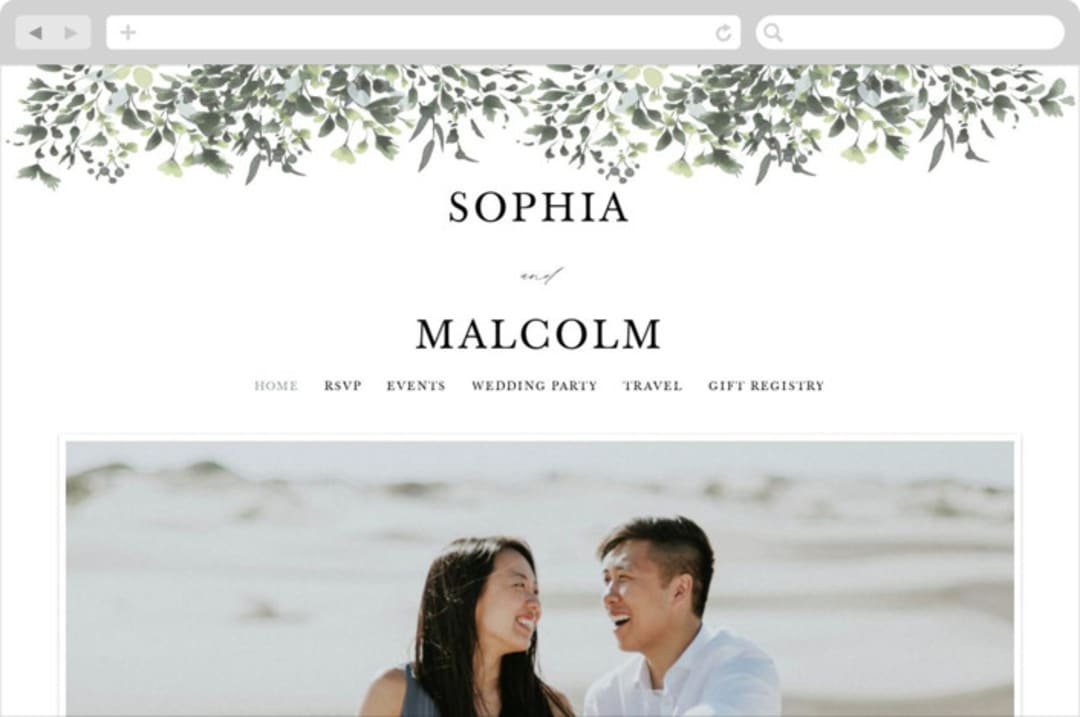 "Forever in Love" - Wedding Website in Ivy by Hannah Williams - Desktop Design