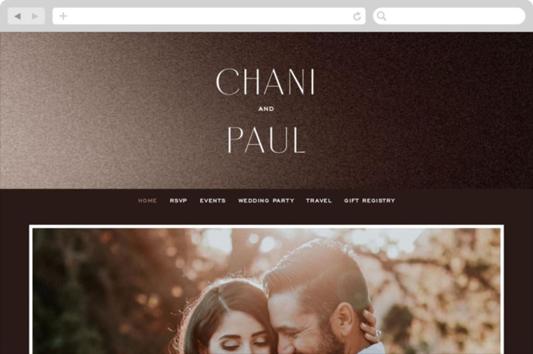 "Arrakis" - Wedding Website in Dune by Design Lotus - Desktop Design