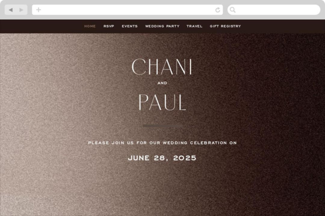 "Arrakis" - Wedding Website in Dune by Design Lotus - Desktop Design