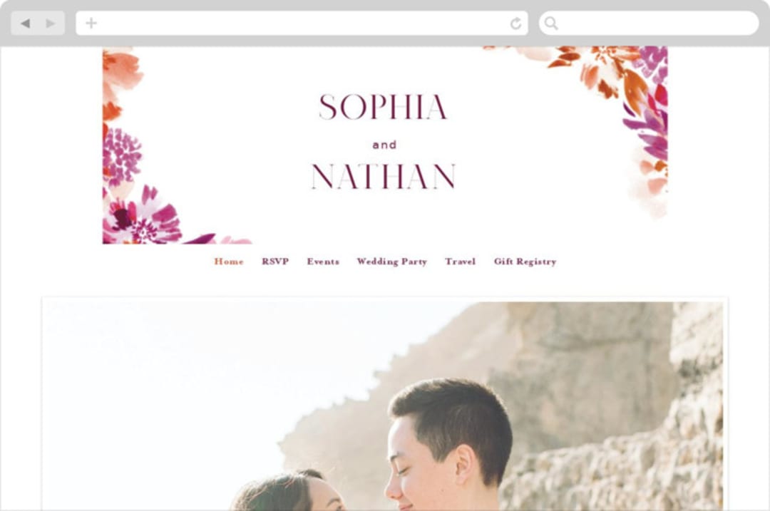 "veranda" - Wedding Website in Merlot by Angela Marzuki - Desktop Design