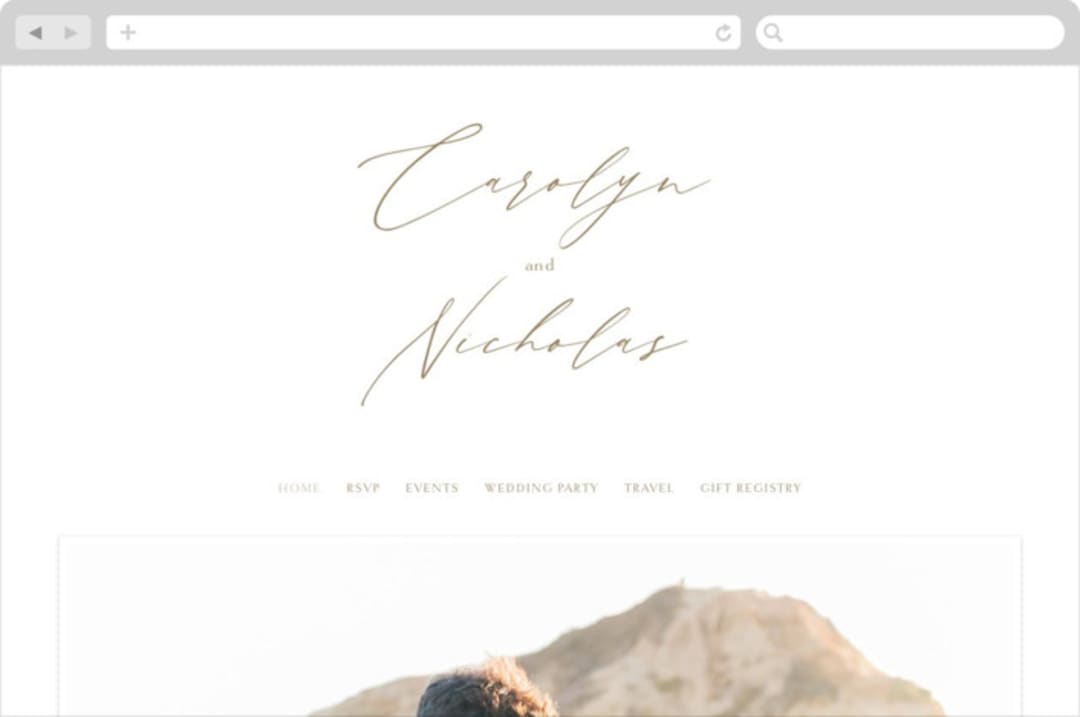 "Napa" - Wedding Website in Golden by Kelly Schmidt - Desktop Design