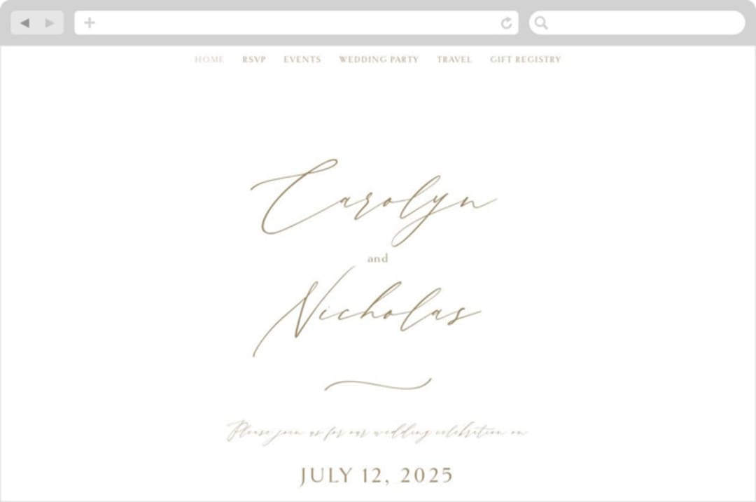 "Napa" - Wedding Website in Golden by Kelly Schmidt - Desktop Design