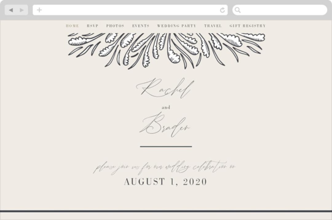"FancySchmancy" - Wedding Website in Classic by Jen Owens - Desktop Design