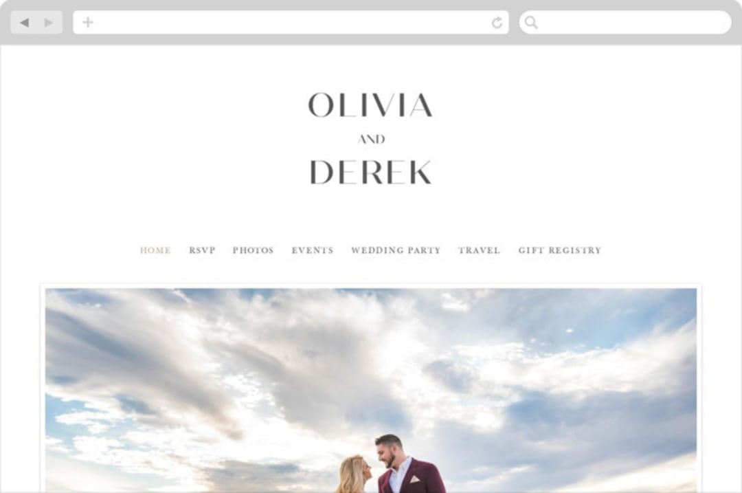"Photographed" - Wedding Website in Ecru by Creo Study - Desktop Design
