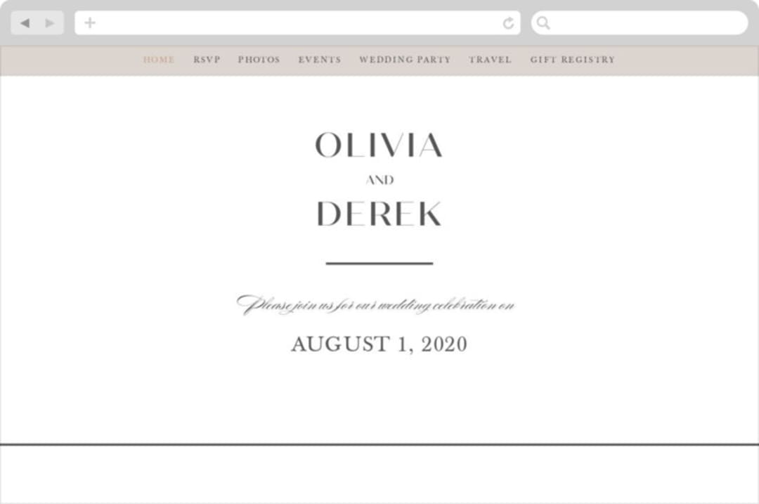 "Photographed" - Wedding Website in Ecru by Creo Study - Desktop Design