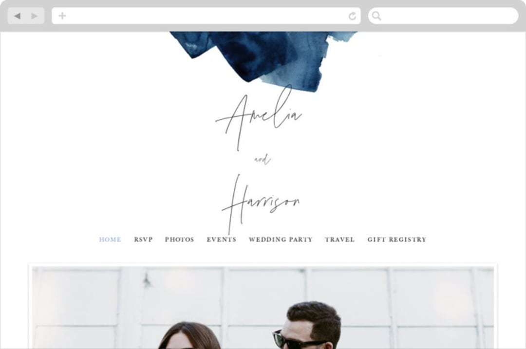 "Plain and Simple" - Wedding Website in Sapphire by Chris Griffith - Desktop Design