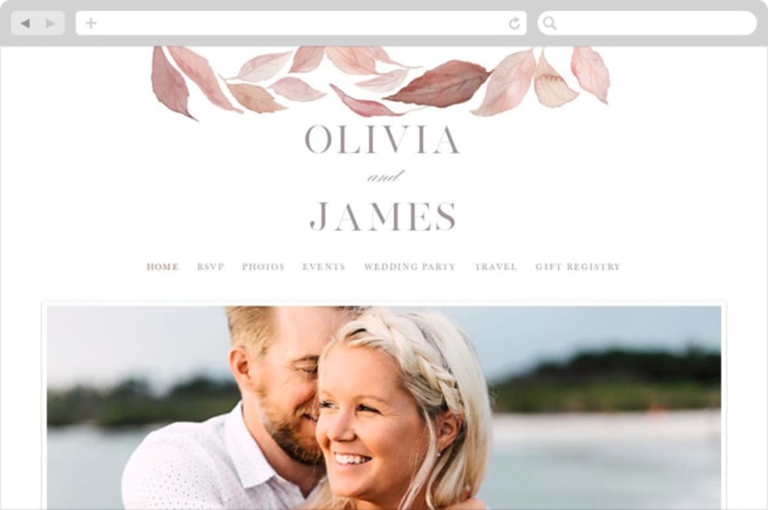 "Fallen" - Wedding Website in Rust by Creo Study - Desktop Design