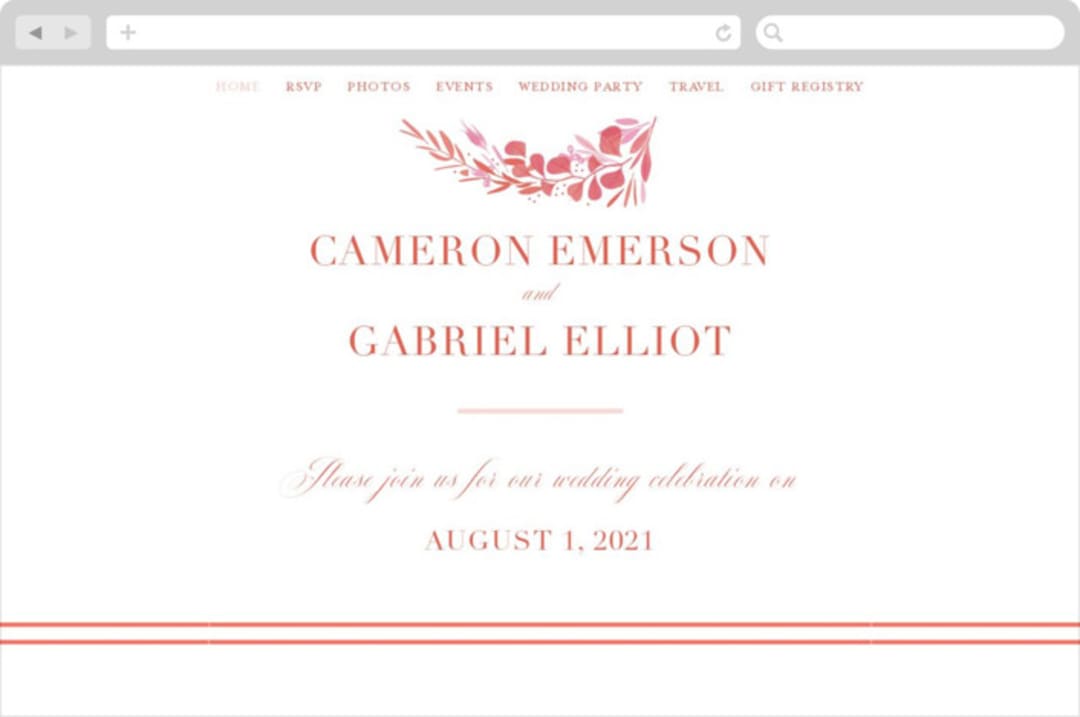 "Ensconce" - Wedding Website in Leaf by Kristie Kern - Desktop Design