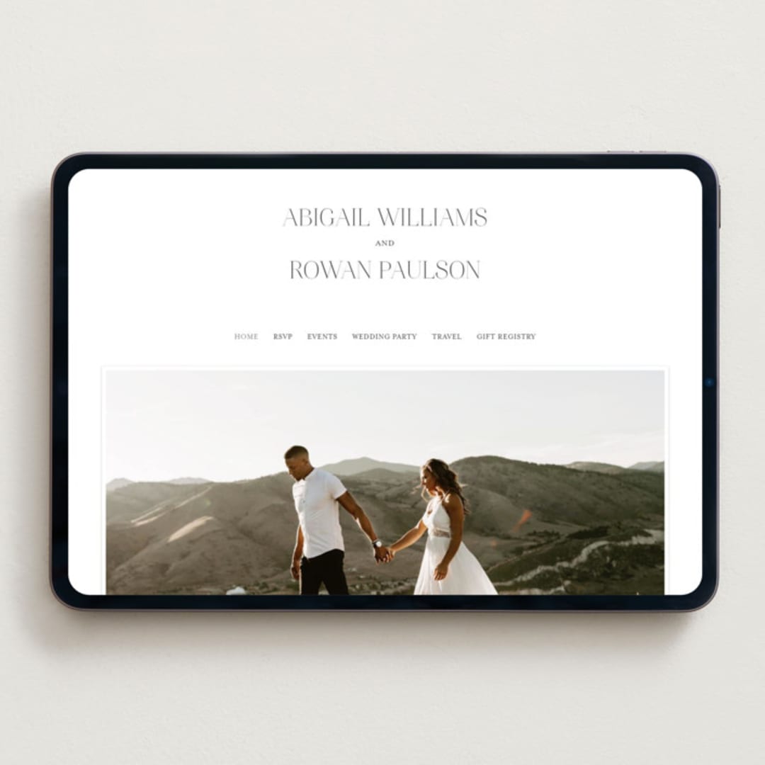 "Initialed" - Wedding Website in Chantilly by Jessica Williams - Desktop Design