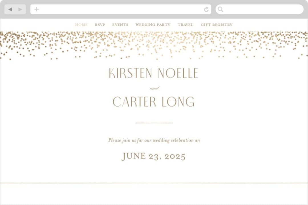 "glitter arch" - Wedding Website in Champagne by Design Lotus - Desktop Design
