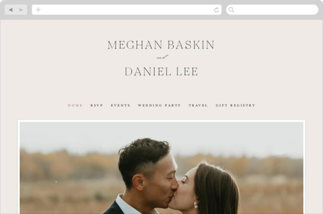 "Tradition" - Wedding Website in Almond by Leah Bisch - Desktop Design