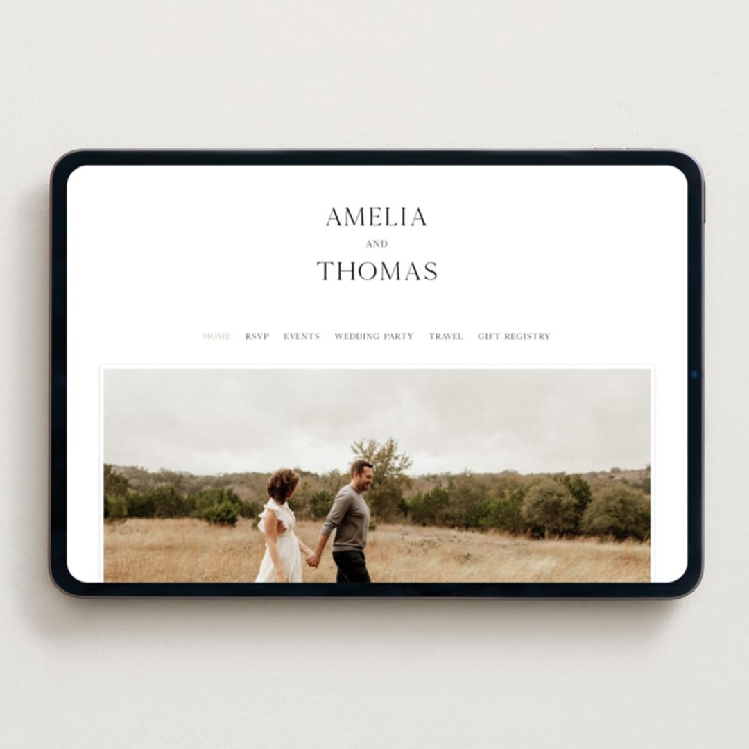 "The Wedding" - Wedding Website in Marshmallow by Kaydi Bishop - Desktop Design