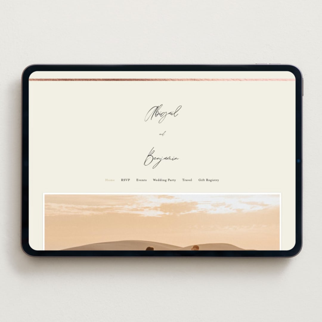 "together" - Wedding Website in Cream Puff by Pixel and Hank - Desktop Design