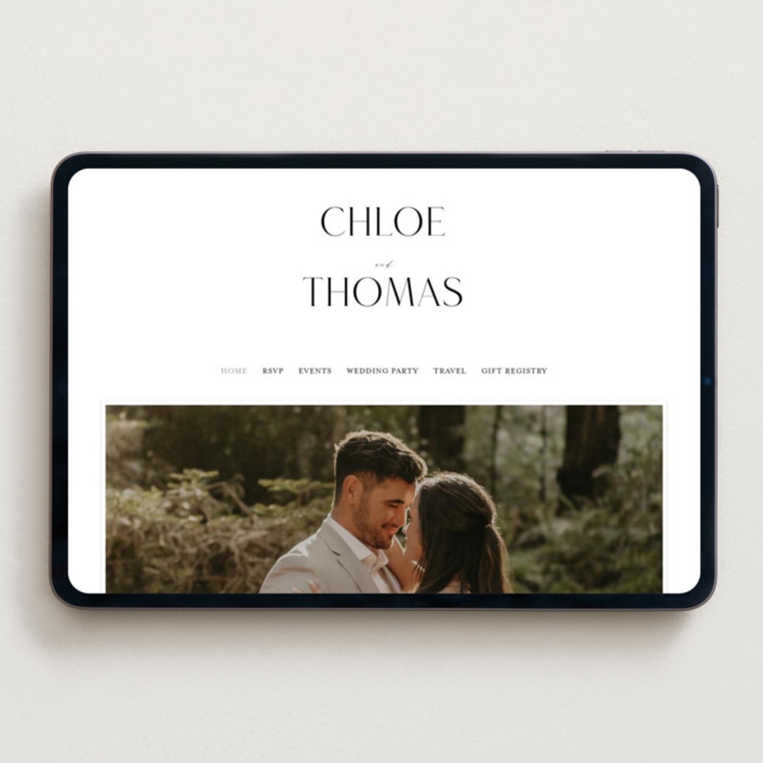 "Overlay" - Wedding Website in Silk by Kelly Schmidt - Desktop Design