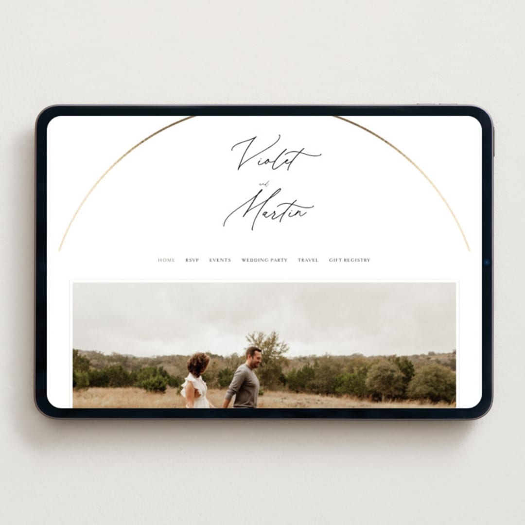 "Encircled Love" - Wedding Website in Silk by Kelly Schmidt - Desktop Design