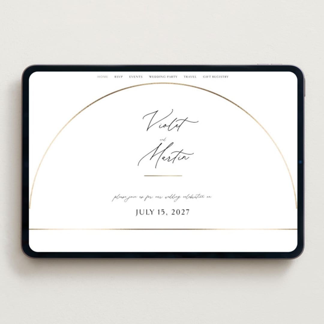 "Encircled Love" - Wedding Website in Silk by Kelly Schmidt - Desktop Design