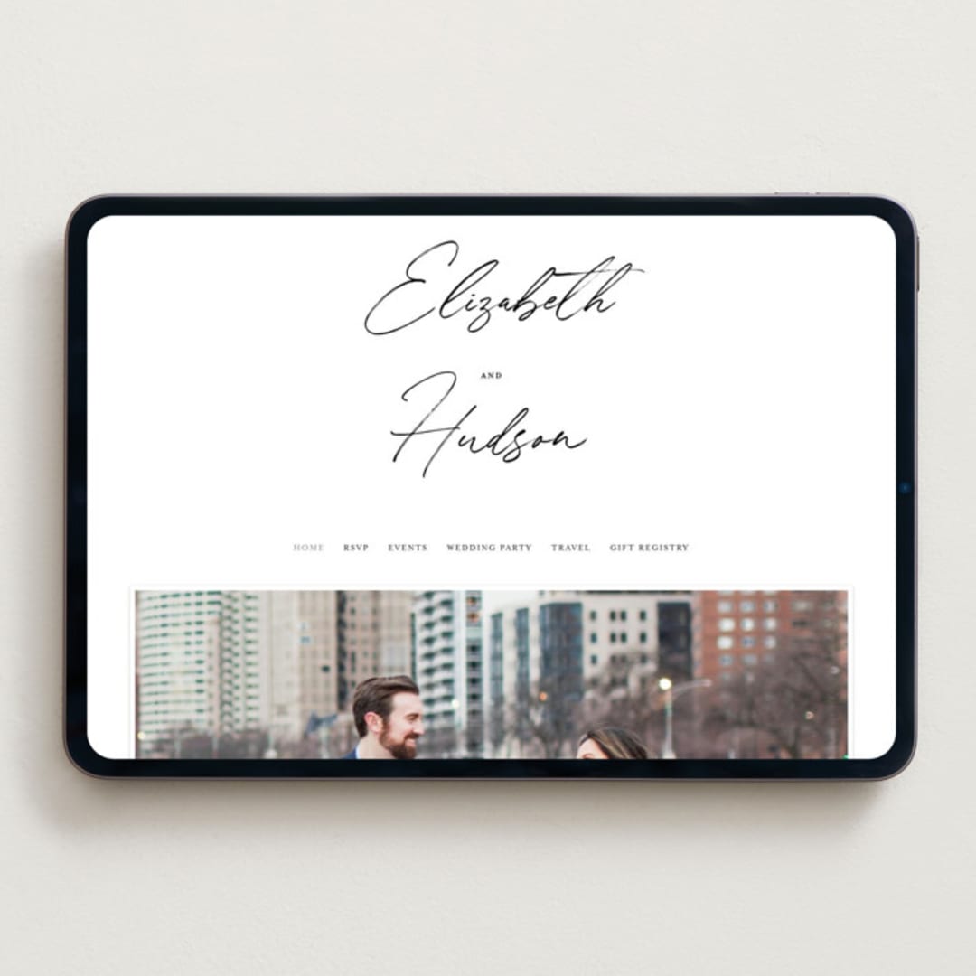 "Macaron" - Wedding Website in Snow by Nicoletta Savod - Desktop Design