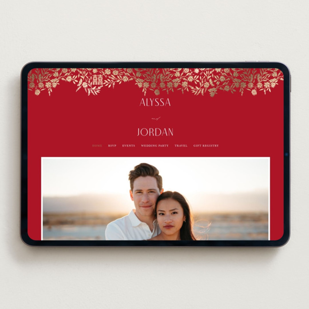 "Garden Vines" - Wedding Website in Ruby by Yaling Hou Suzuki - Desktop Design