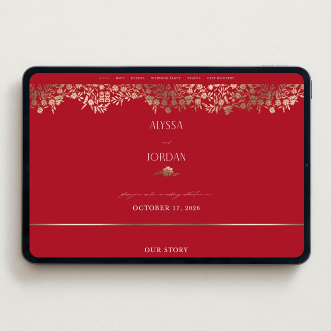 "Garden Vines" - Wedding Website in Ruby by Yaling Hou Suzuki - Desktop Design
