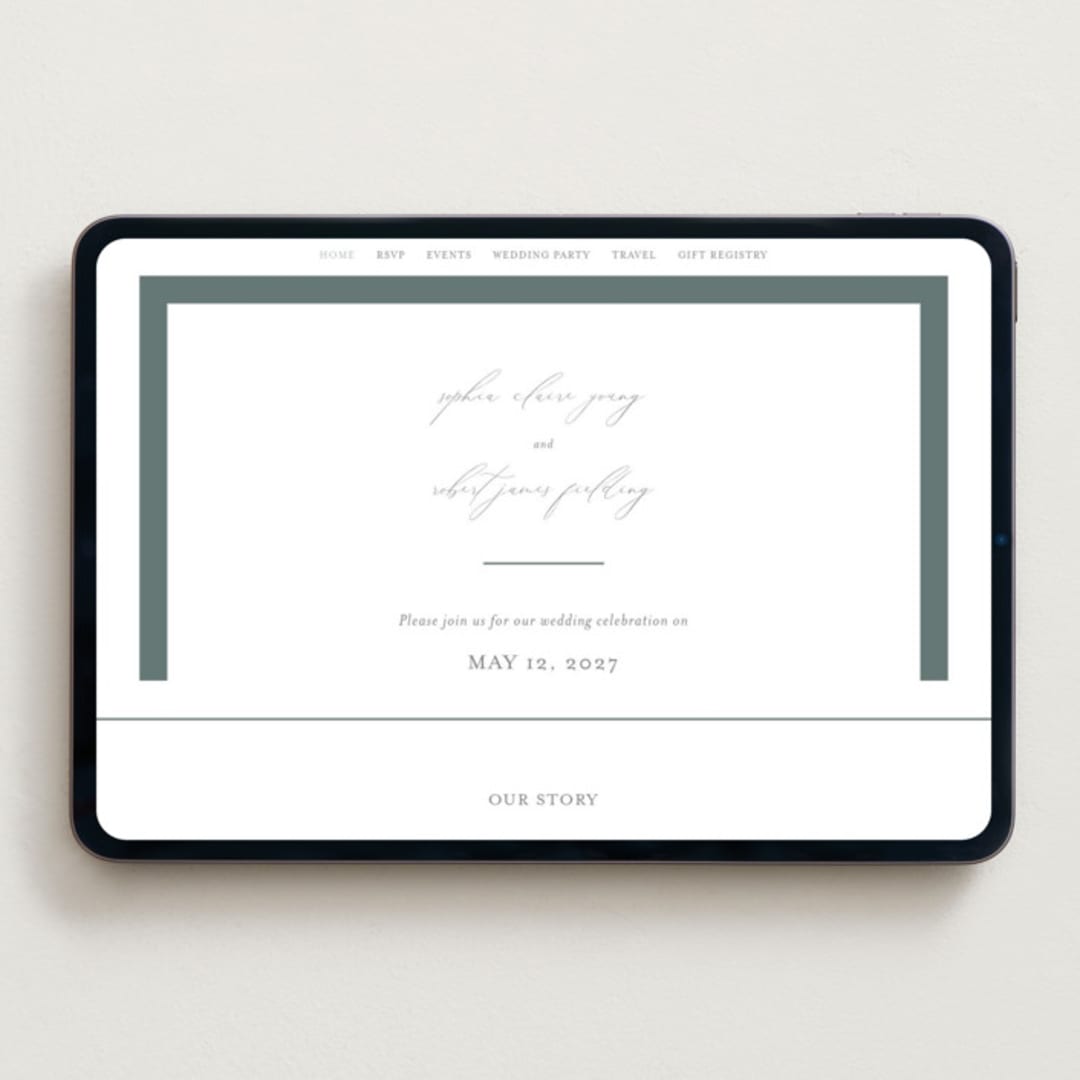 "Fondness" - Wedding Website in Gravel by Design Lotus - Desktop Design