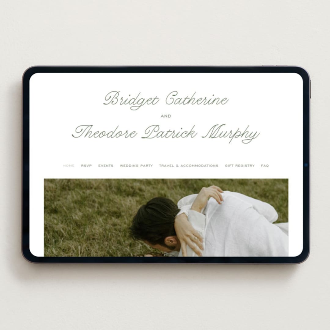"Court" - Wedding Website in Leaf by Kate Ahn - Desktop Design