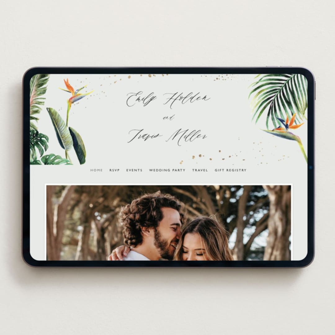 "Our Paradise" - Wedding Website in Tropical by Elly - Desktop Design