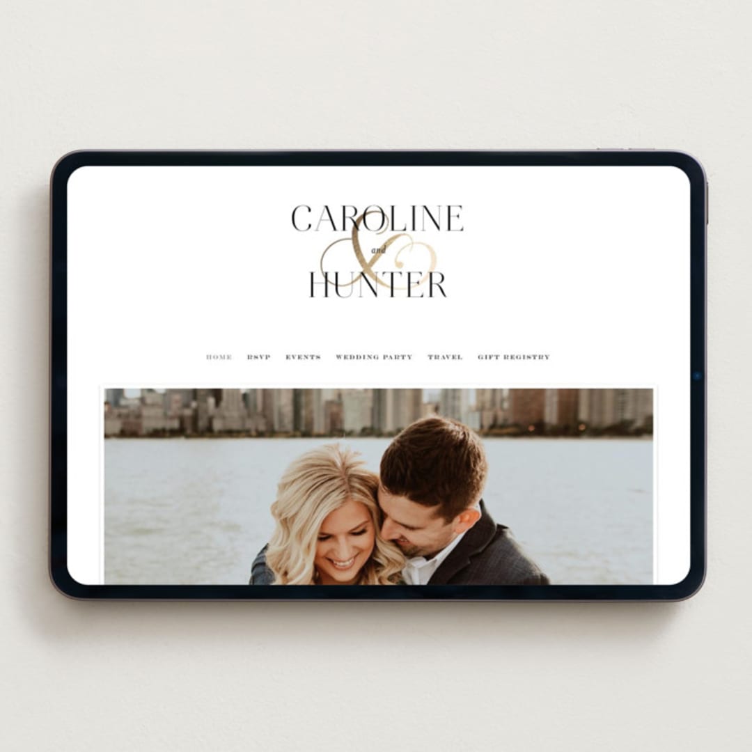 "Entwine" - Wedding Website in Pearl by Jennifer Postorino - Desktop Design