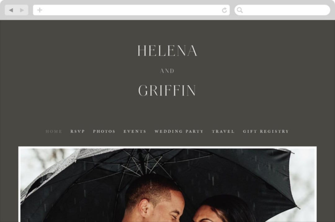"And here we are" - Wedding Website in Marble by Lea Delaveris - Desktop Design