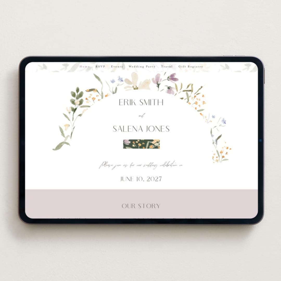 "Aster" - Wedding Website in Garden by Itsy Belle Studio - Desktop Design