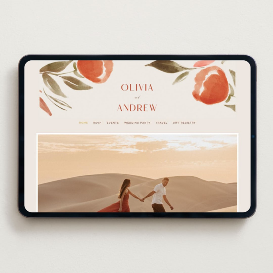 "Giardino" - Wedding Website in Saffron by Vera Lim - Desktop Design