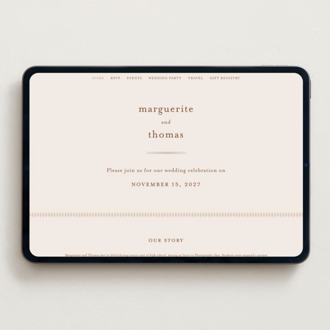"tortina" - Wedding Website in Taupe by chocomocacino - Desktop Design