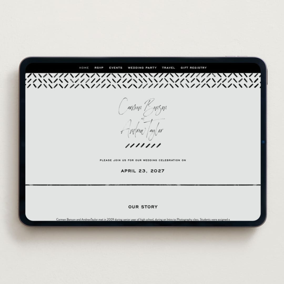 "Signature Script" - Wedding Website in Mint by Michelle Taylor - Desktop Design