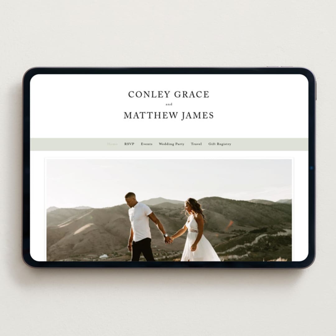 "Conley" - Wedding Website in Leaf by Kristie Kern - Desktop Design
