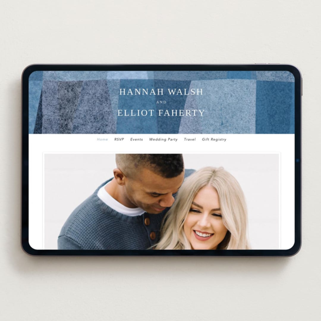 "denim patchwork" - Wedding Website in Seaside by Carrie Moradi - Desktop Design