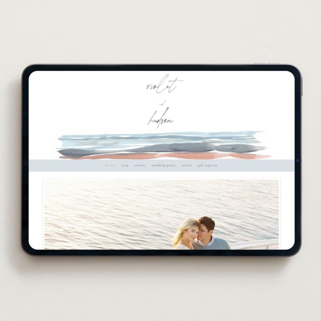 "waves" - Wedding Website in Beachy by Pixel and Hank - Desktop Design